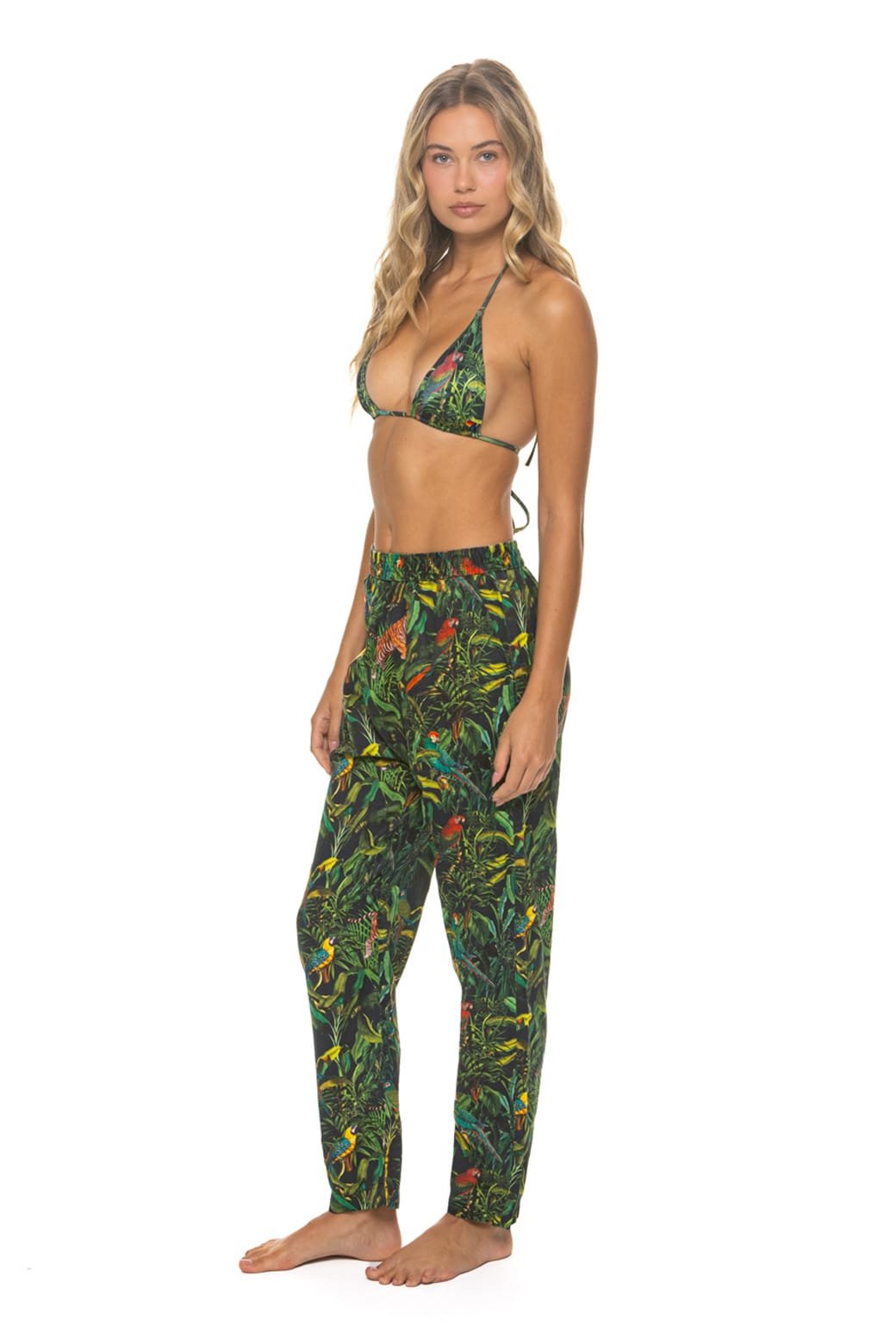 UNISEX COTTON LUXE POPLIN RELAXED PANT - VINTAGE BLACK // JUNGLE - Image 7