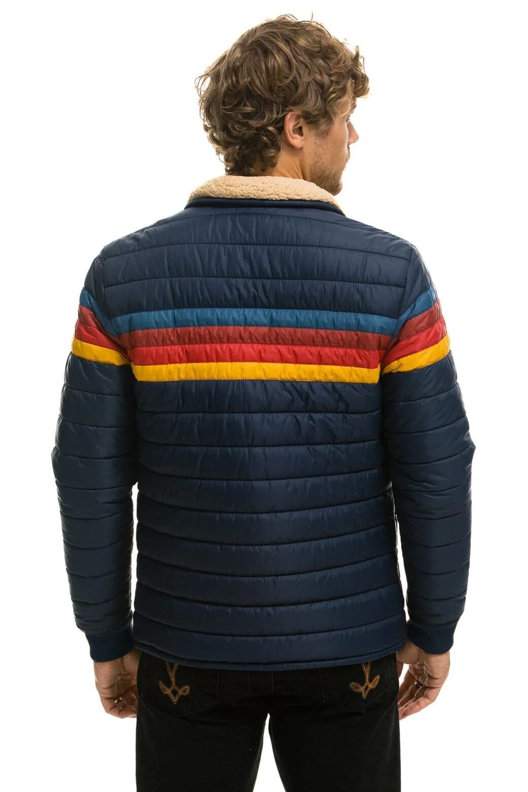 4 STRIPE JACKET - NAVY - 图片 3