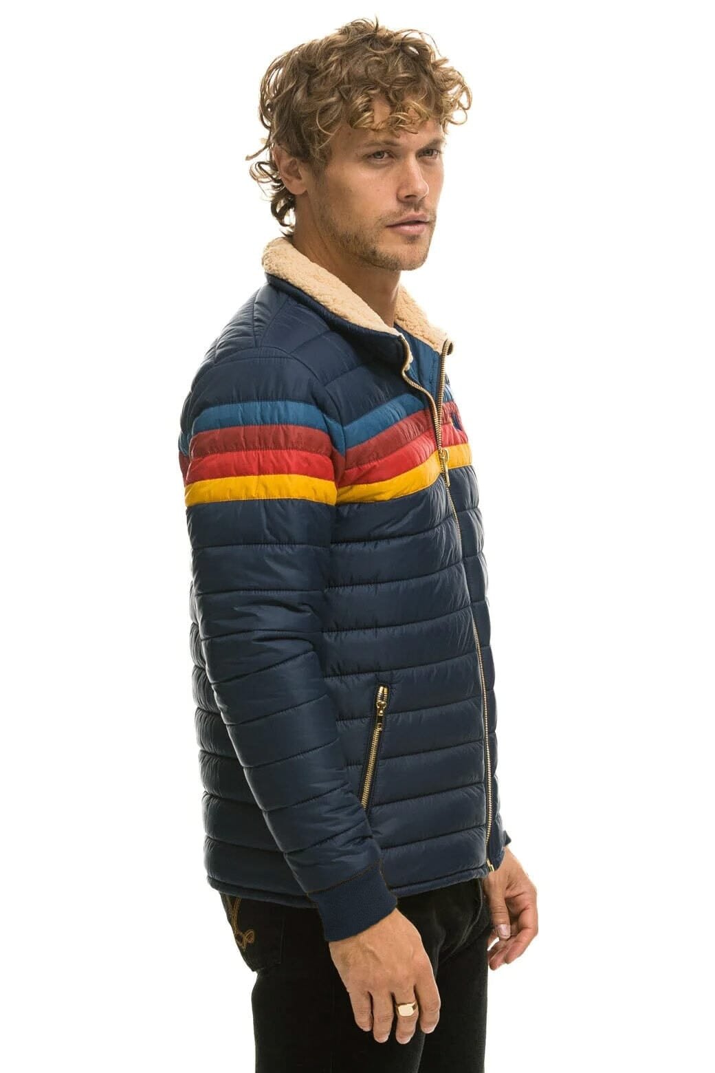 Alternative view of 4 STRIPE JACKET - NAVY