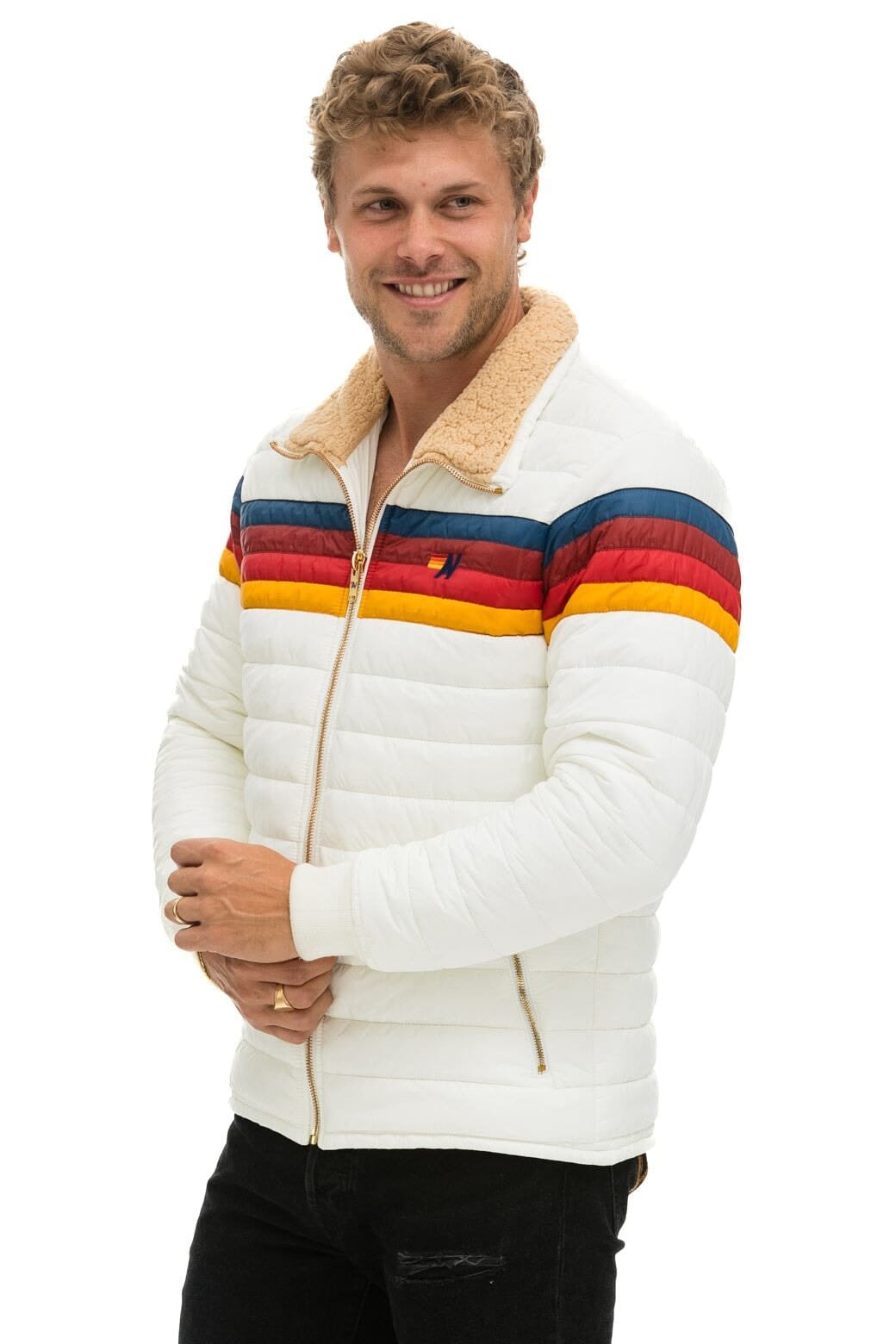 Alternative view of 4 STRIPE JACKET -  WHITE