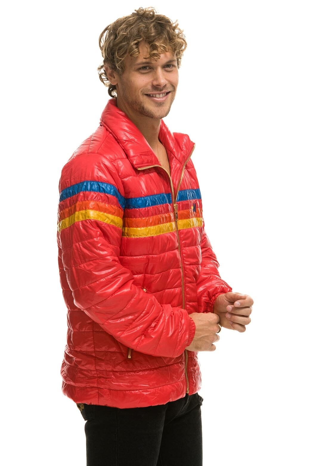 Alternative view of 4 STRIPE TRAVELER JACKET - GLOSSY CHERRY