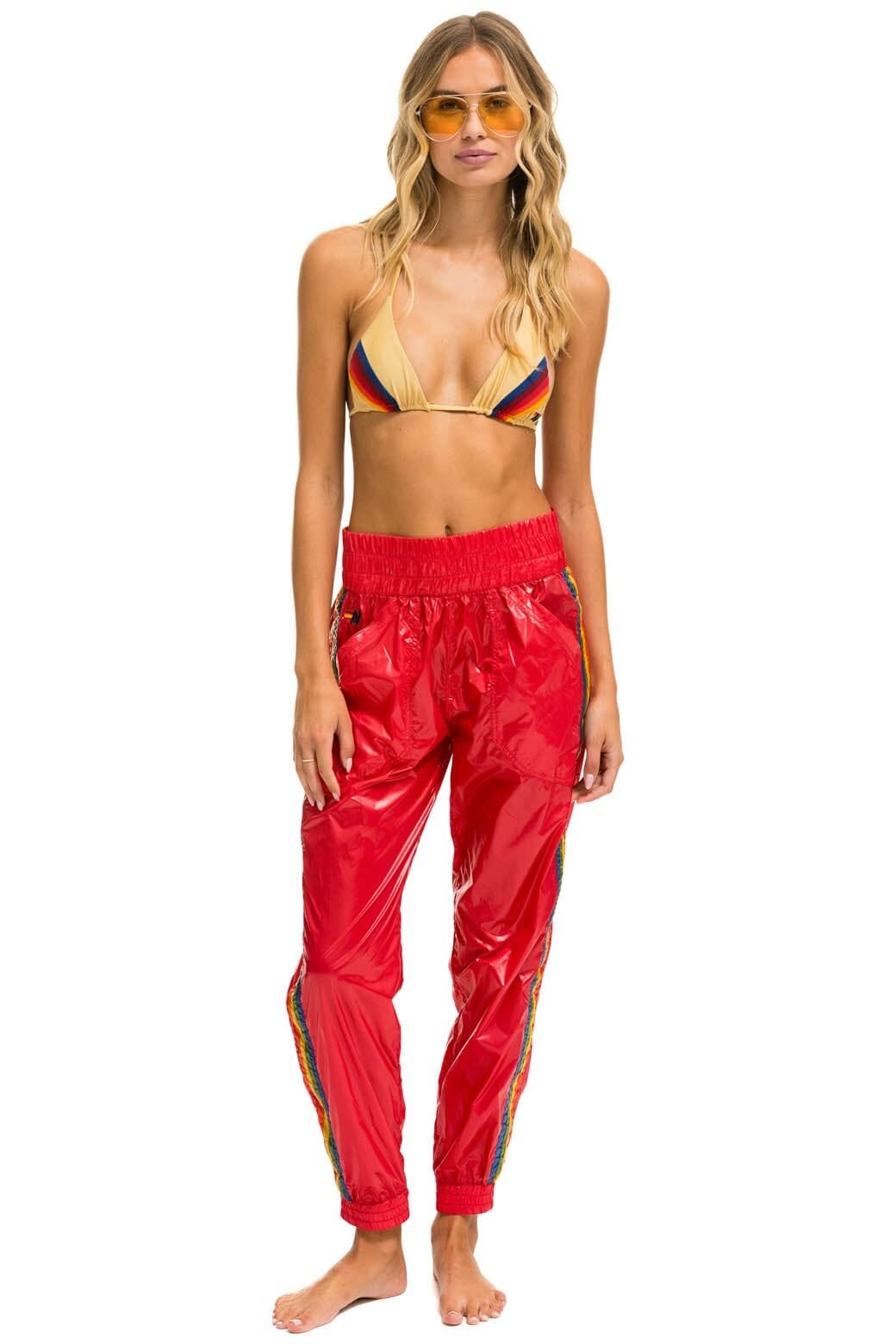 Alternative view of 5 STRIPE HI RISE WIND PANT - CHERRY