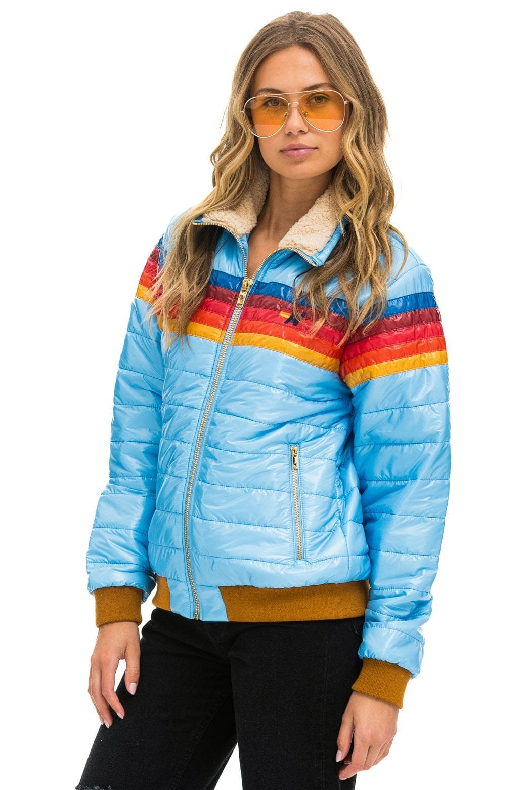 Alternative view of 5 STRIPE JACKET -  SKY GLOSSY
