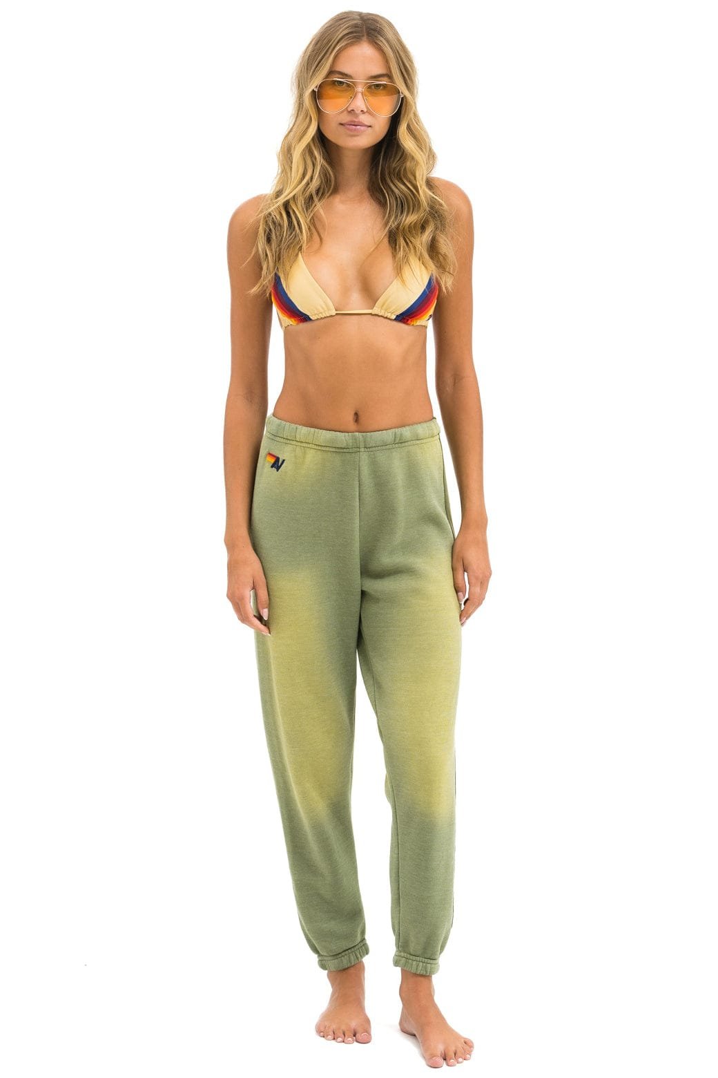 Alternative view of 5 STRIPE SWEATPANTS - FADED ARMY