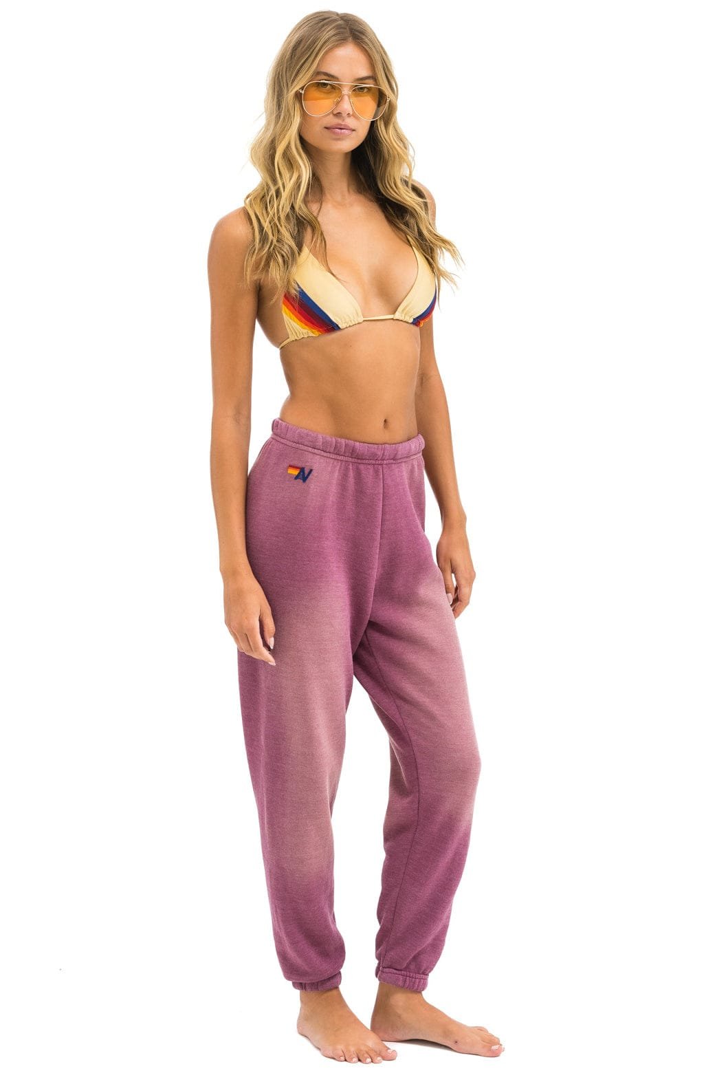 Alternative view of 5 STRIPE SWEATPANTS - FADED BERRY