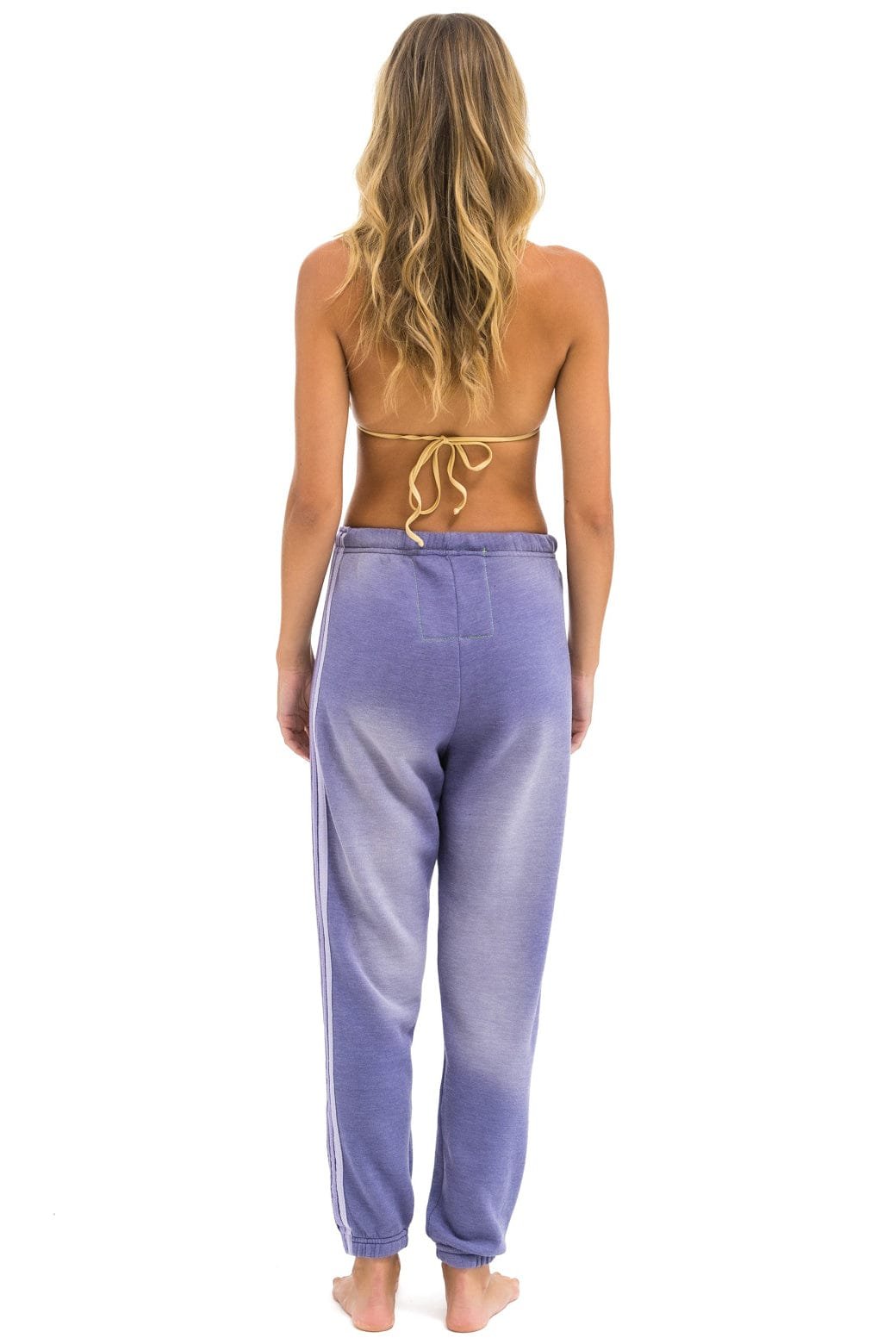 5 STRIPE SWEATPANTS - FADED GRAPE - 图片 4