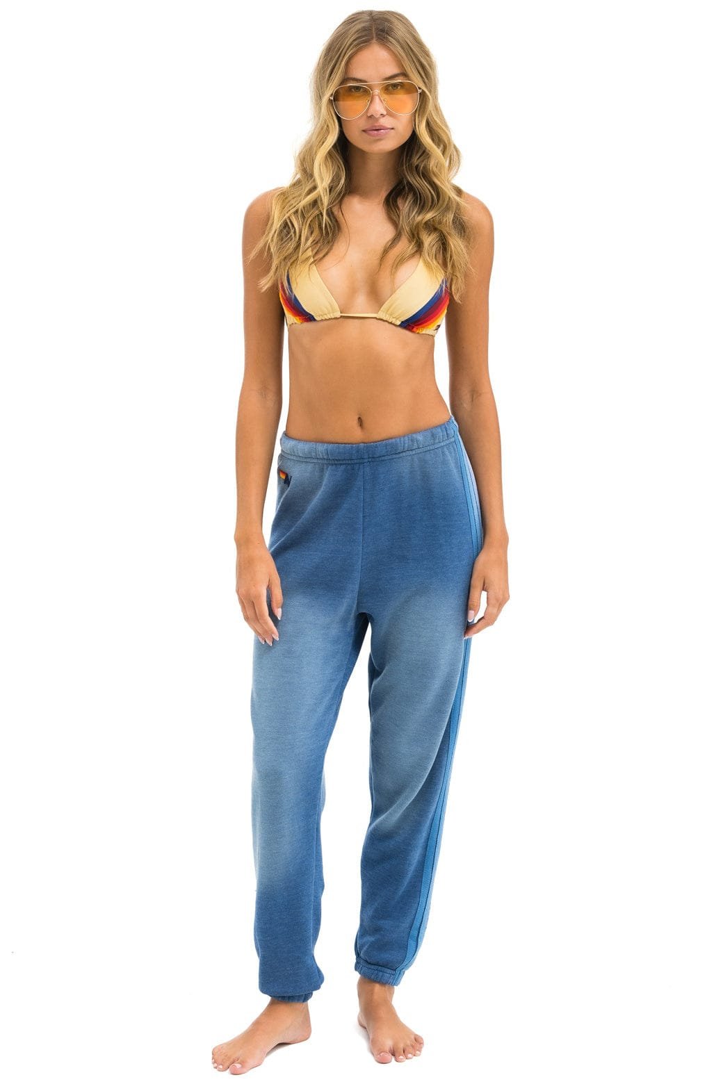 Alternative view of 5 STRIPE SWEATPANTS - FADED WATER