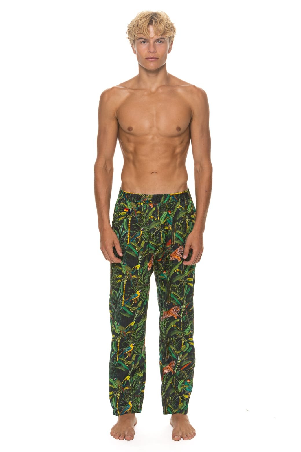 Alternative view of UNISEX COTTON LUXE POPLIN RELAXED PANT - VINTAGE BLACK // JUNGLE
