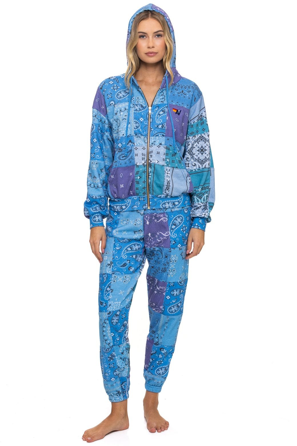 Alternative view of BANDANA QUILTED SWEATPANTS - BLUE