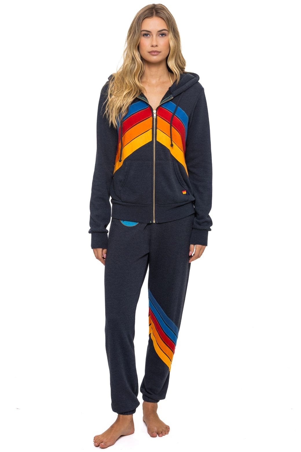 Alternative view of ALL SEASONS CIRCLE CHEVRON SWEATPANTS - CHARCOAL
