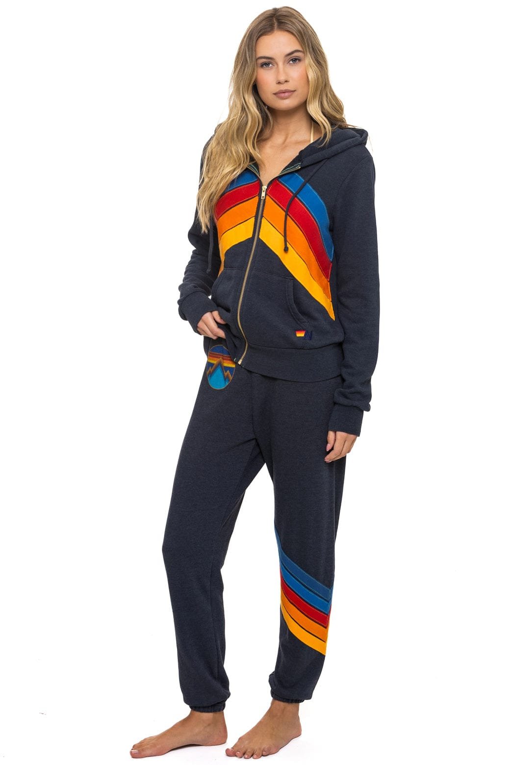 ALL SEASONS CIRCLE CHEVRON SWEATPANTS - CHARCOAL - 图片 4