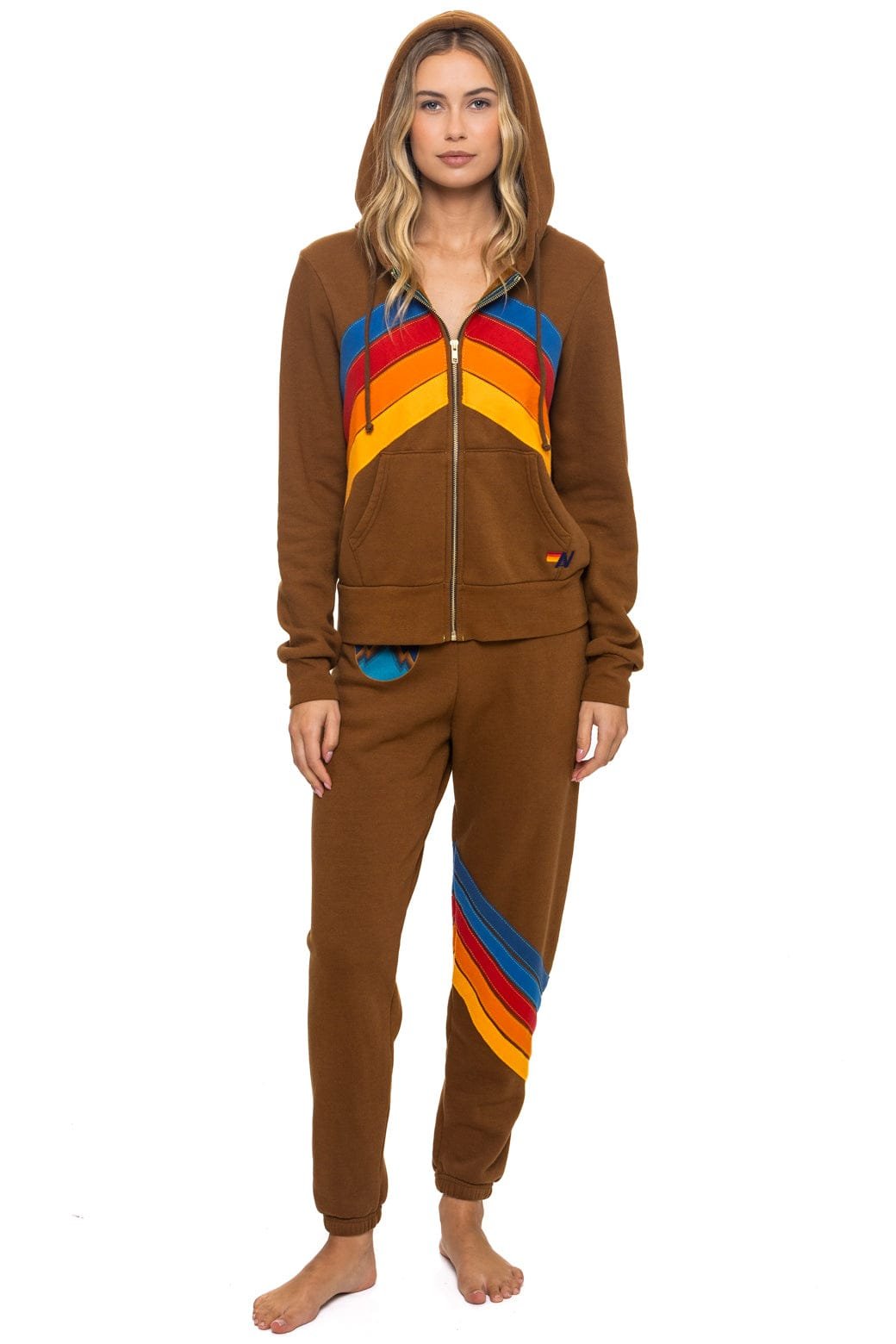 Alternative view of ALL SEASONS CIRCLE CHEVRON SWEATPANTS - CINNAMON