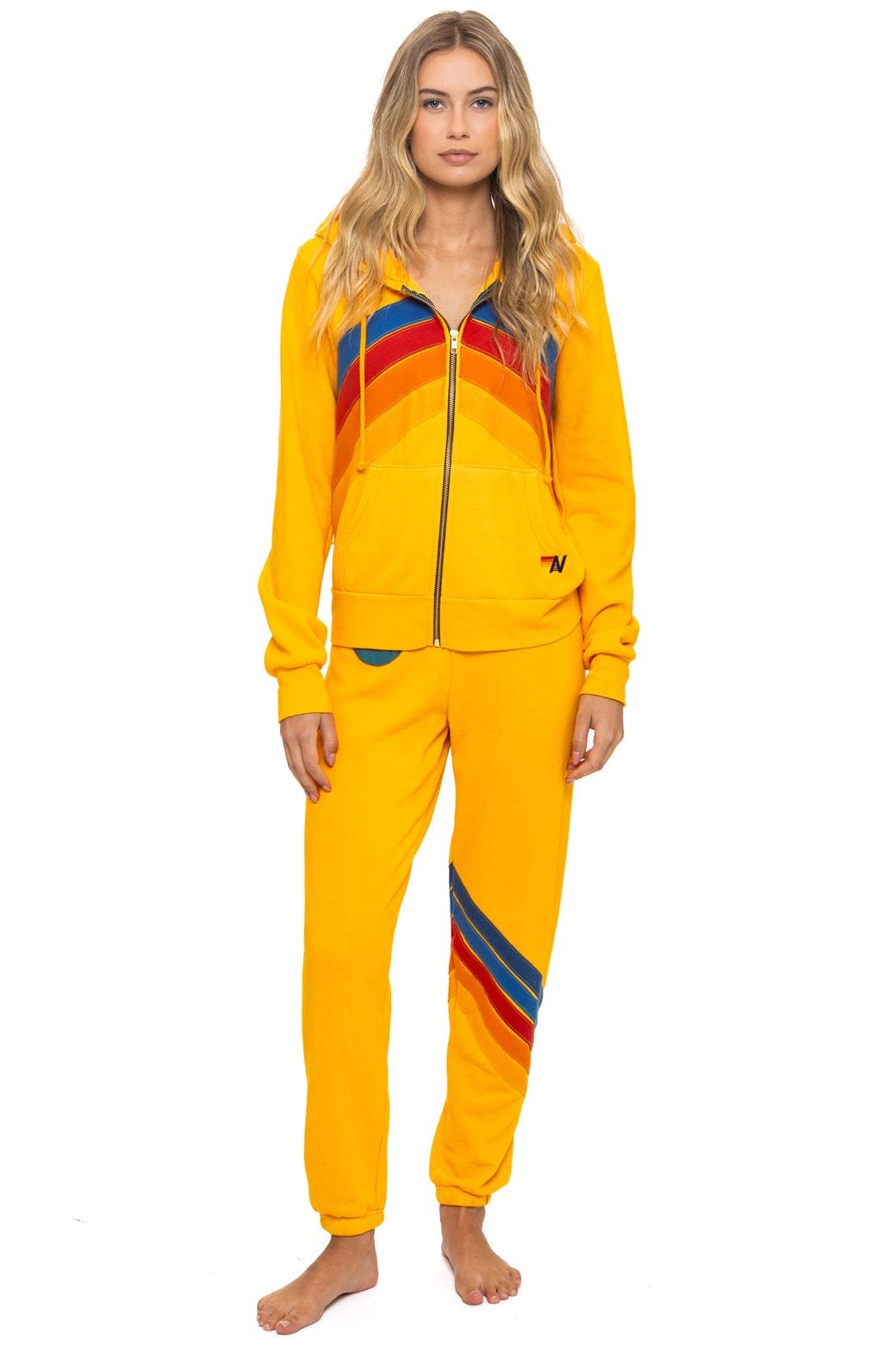 Alternative view of ALL SEASONS CIRCLE CHEVRON SWEATPANTS - GOLD
