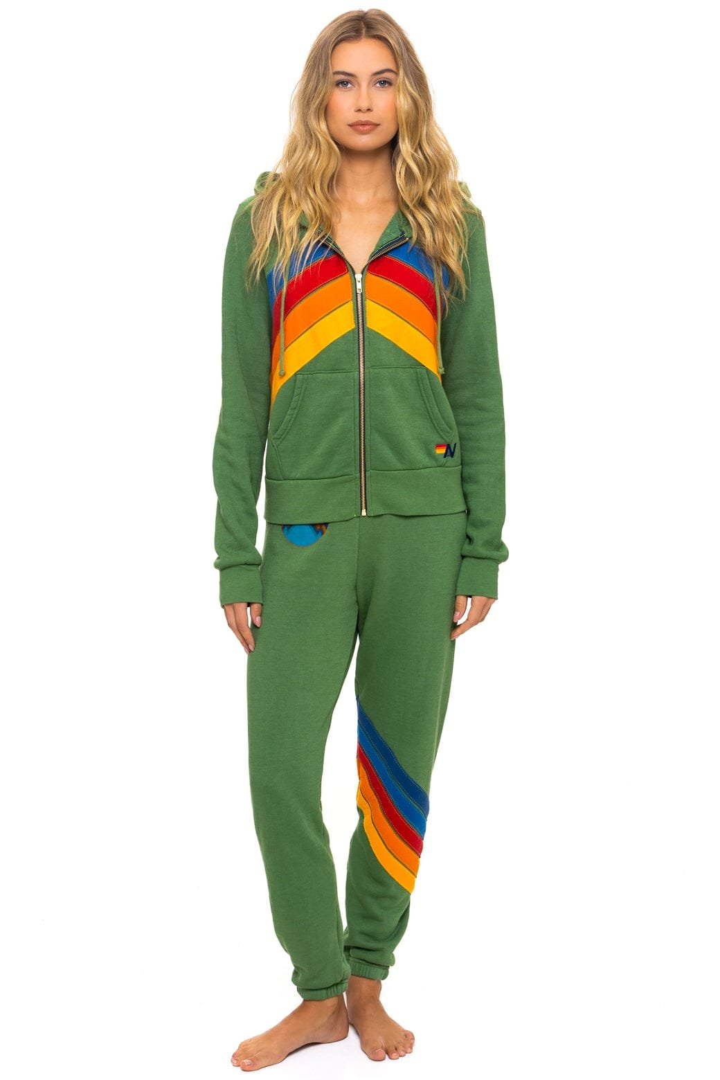 Alternative view of ALL SEASONS CIRCLE CHEVRON SWEATPANTS - PALM