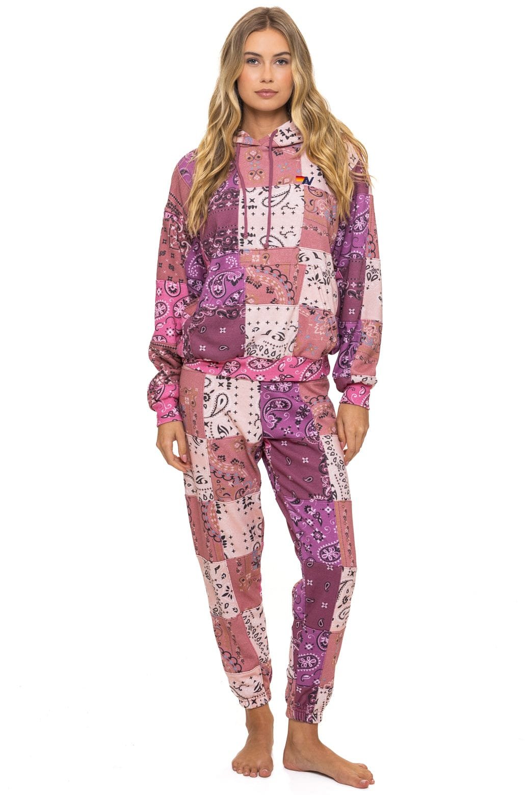 Alternative view of BANDANA QUILTED SWEATPANTS - PINK