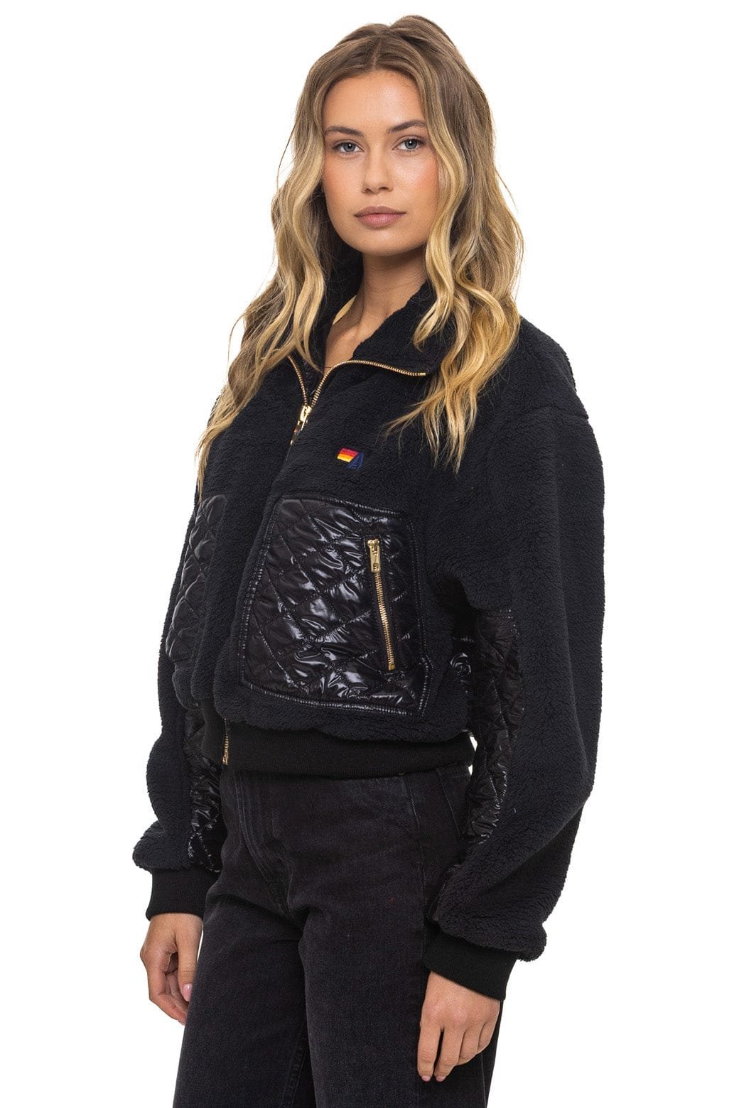 TEDDY FULL ZIP JACKET - BLACK - 图片 3