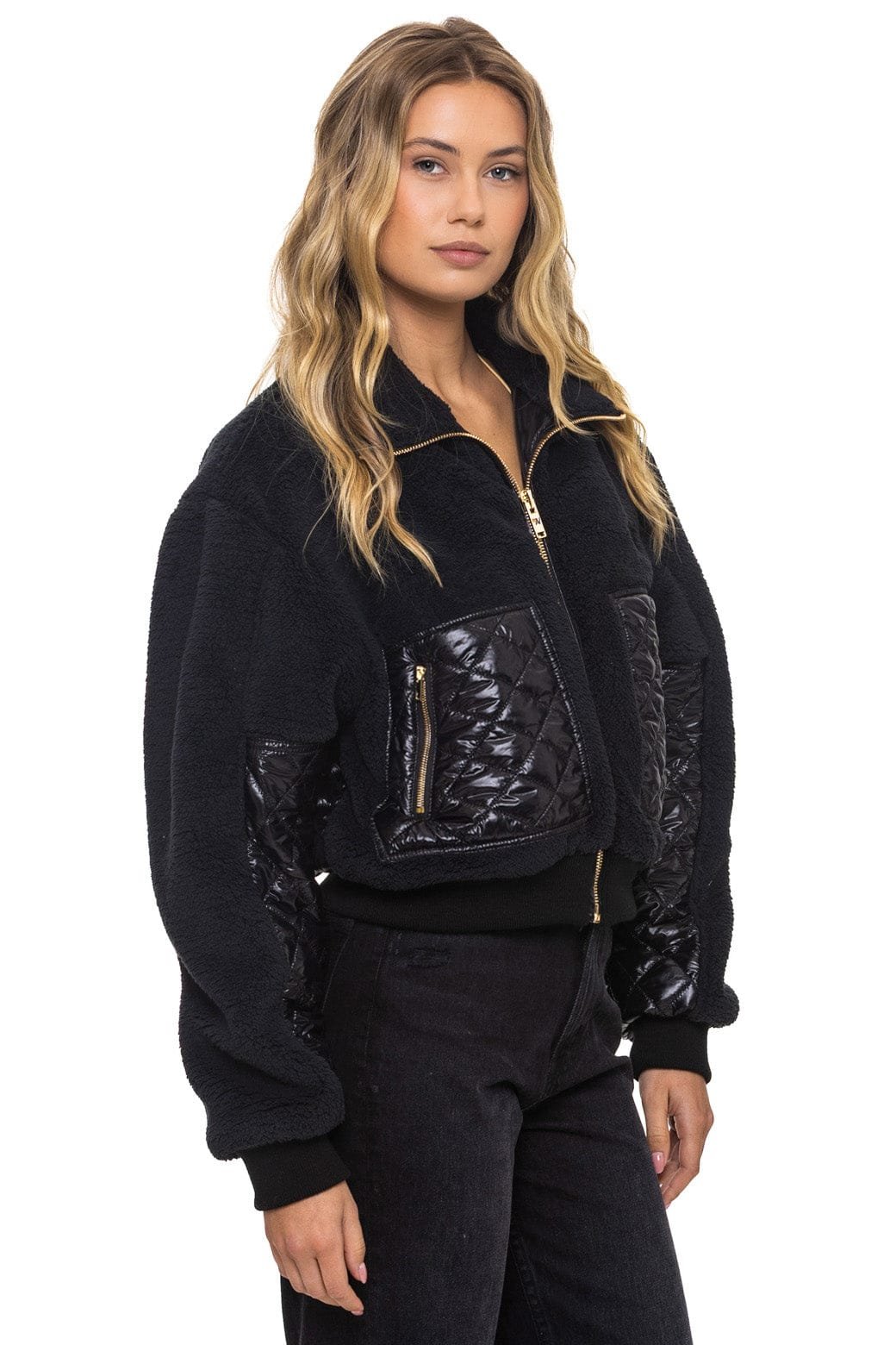 TEDDY FULL ZIP JACKET - BLACK - 图片 4