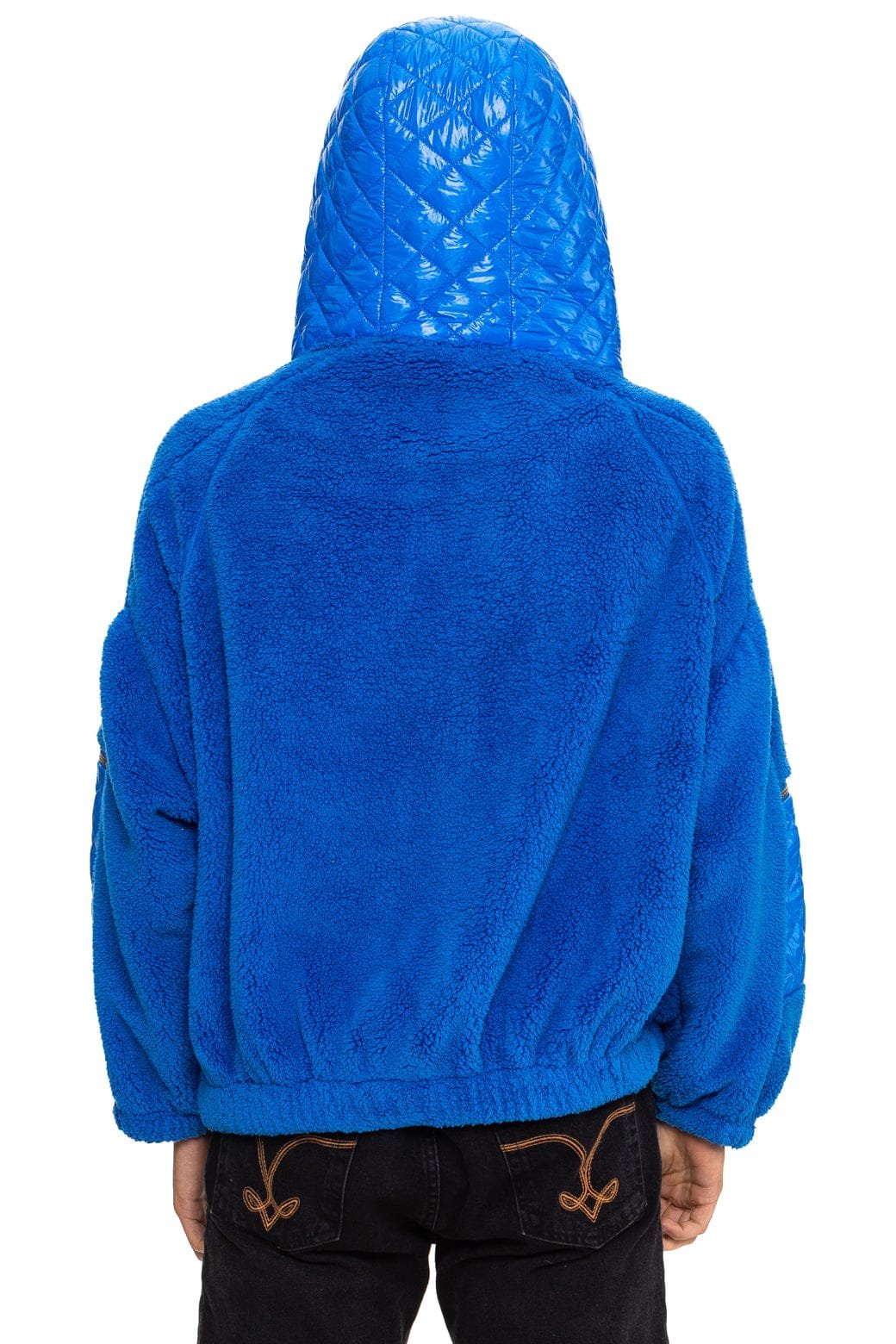 TEDDY UNISEX OVERSIZED HOODED FULL ZIP JACKET - BLUE CINA - Image 10