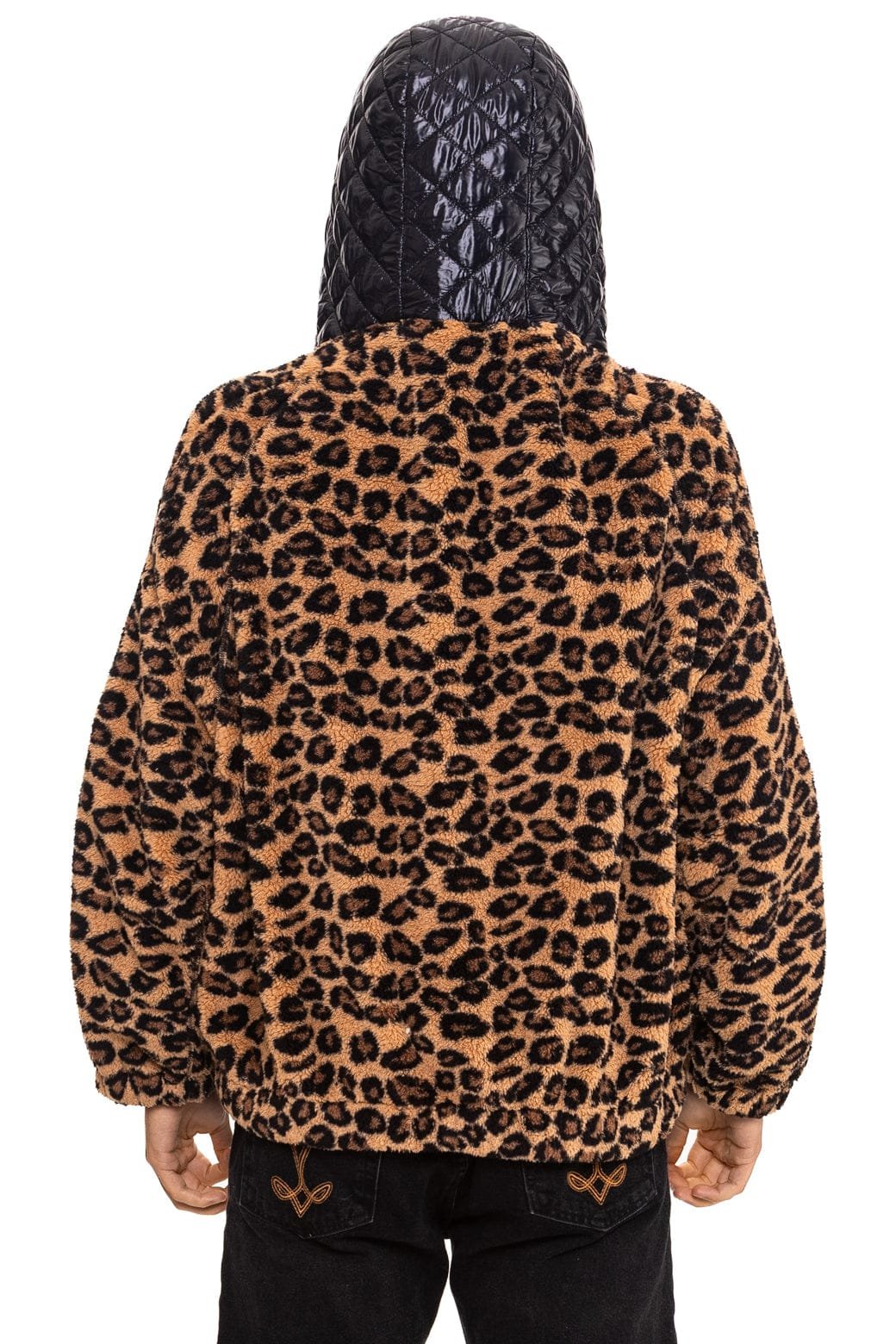 TEDDY UNISEX OVERSIZED HOODED FULL ZIP JACKET - CHEETAH - 图片 10