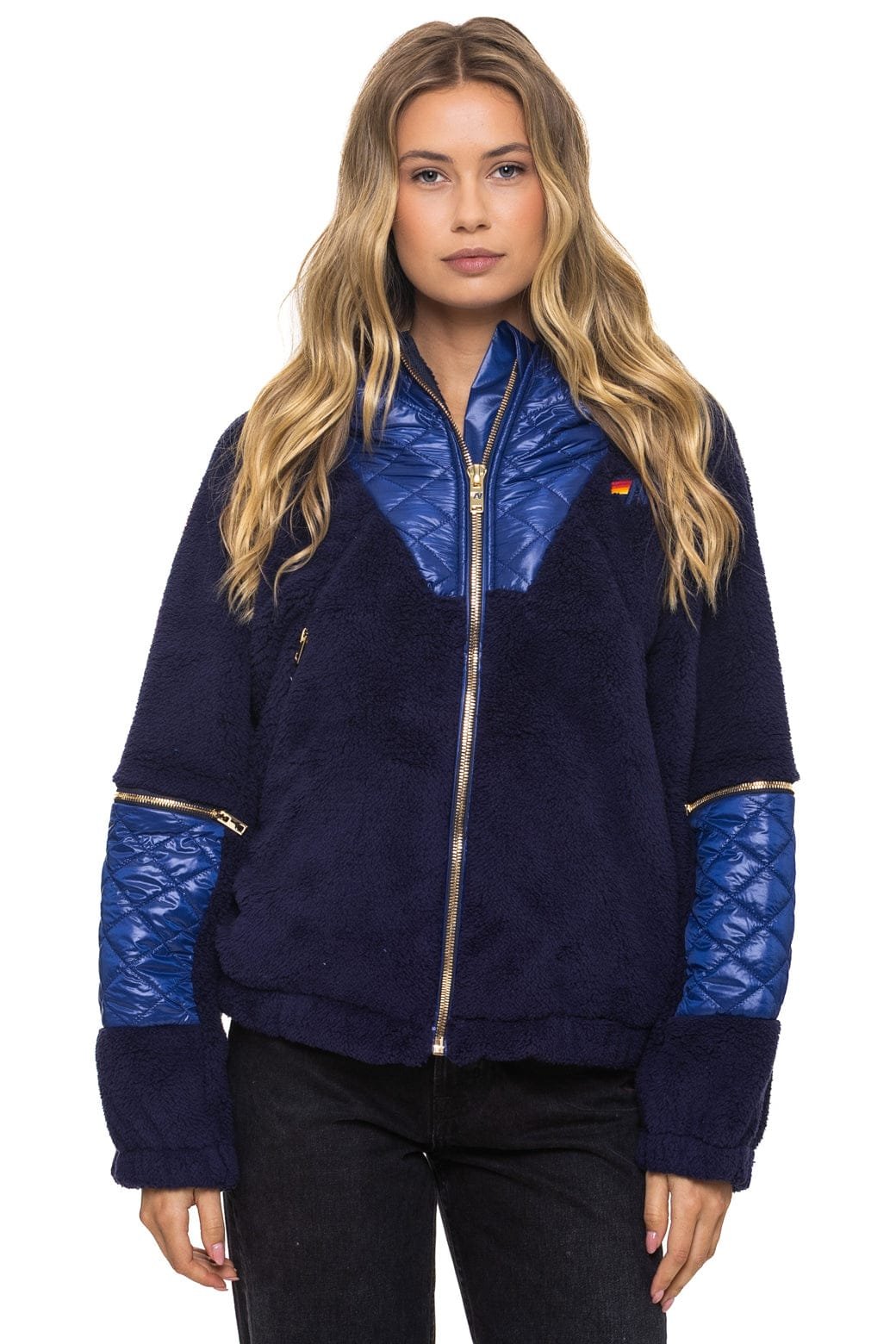 TEDDY UNISEX OVERSIZED HOODED FULL ZIP JACKET - NAVY - 图片 9