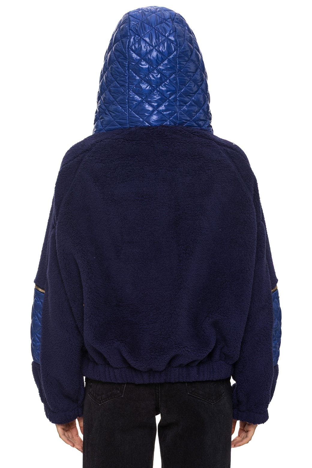 TEDDY UNISEX OVERSIZED HOODED FULL ZIP JACKET - NAVY - 图片 11
