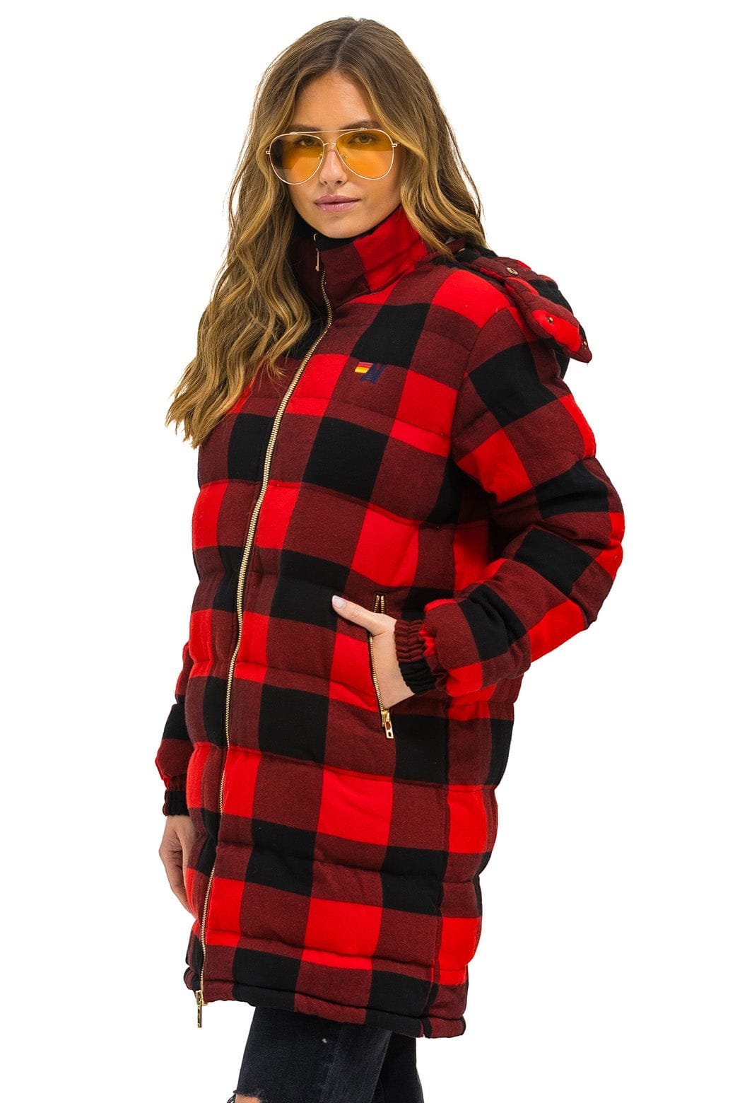 Alternative view of PLAID UNISEX LONG TREKKER JACKET - BUFFALO PLAID