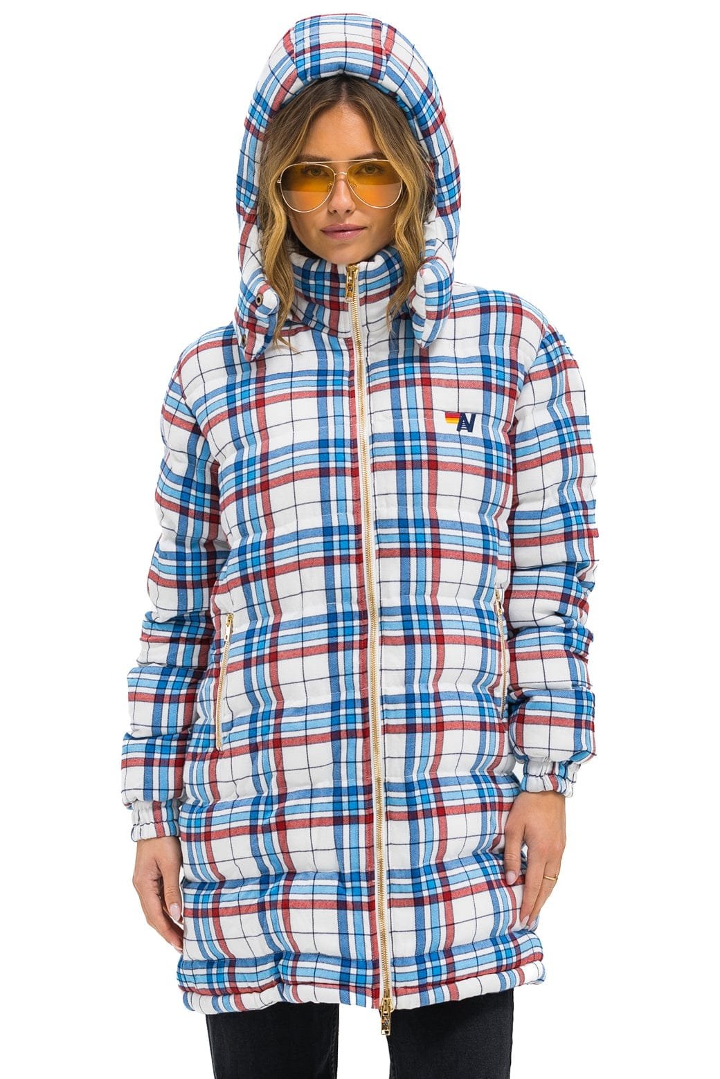 PLAID UNISEX LONG TREKKER JACKET - MONTAUK PLAID - Image 3