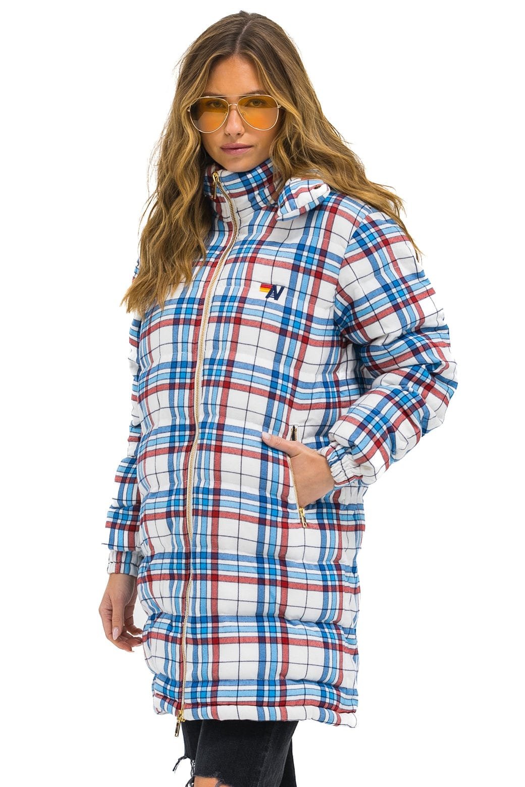 Alternative view of PLAID UNISEX LONG TREKKER JACKET - MONTAUK PLAID