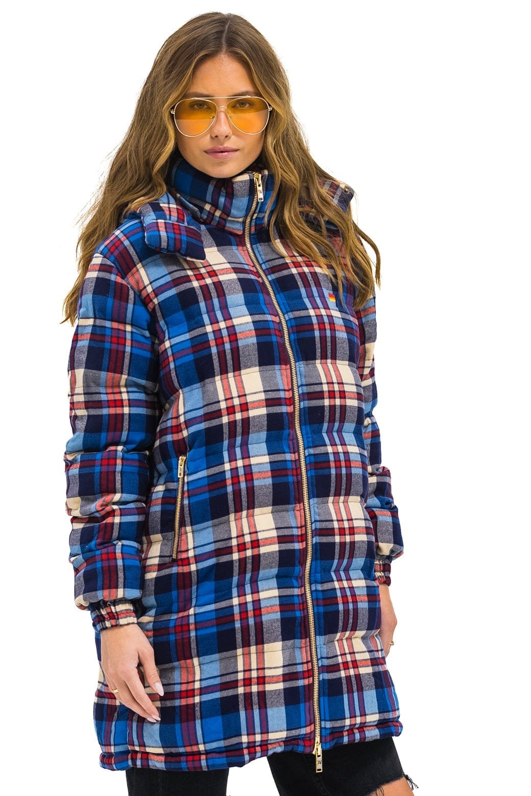 PLAID UNISEX LONG TREKKER JACKET - PATRIOT PLAID - 图片 3