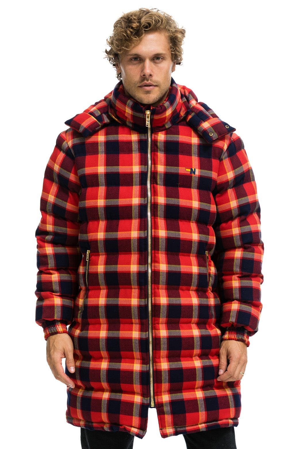 Alternative view of PLAID UNISEX LONG TREKKER JACKET - RUGBY PLAID