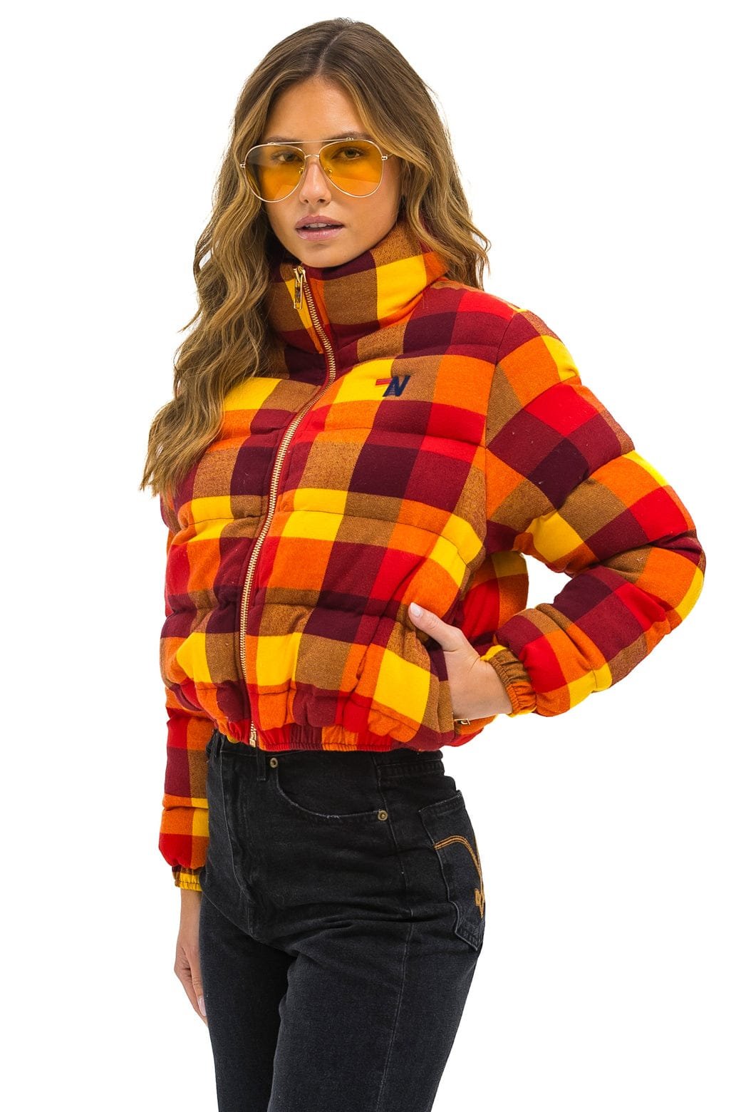 Alternative view of APRES PLAID PUFFER JACKET - SURFY PLAID