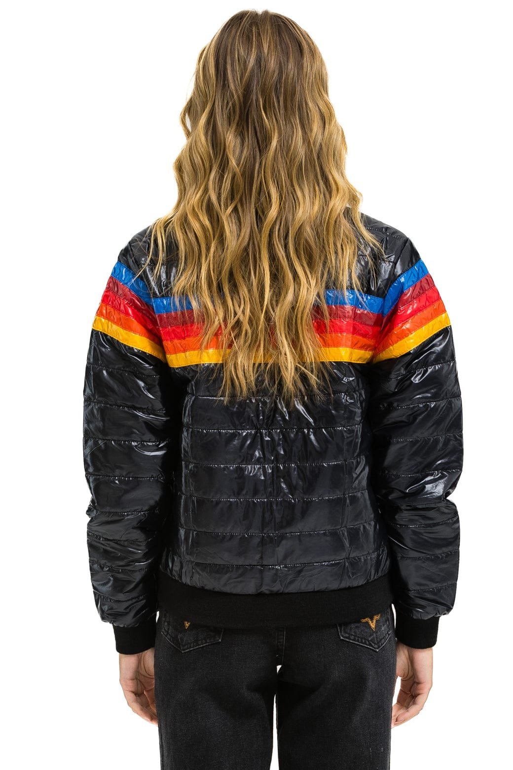 5 STRIPE JACKET - GLOSSY BLACK - 图片 5