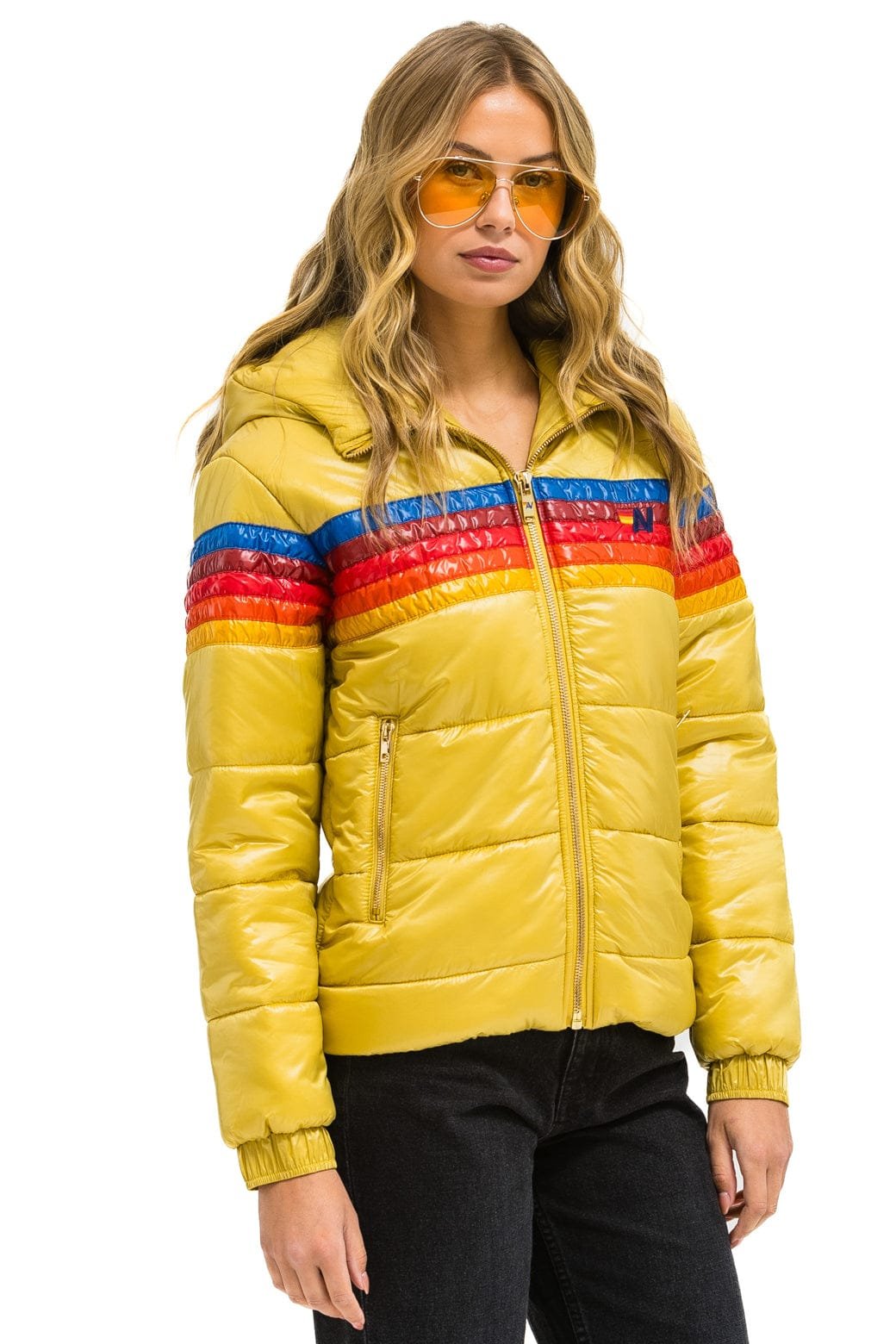 5 STRIPE TREKKER JACKET - GLOSSY KHAKI - 图片 3