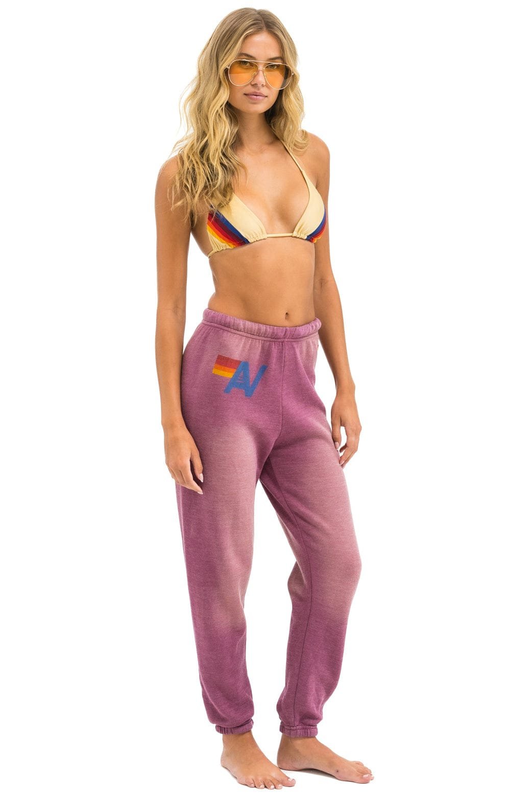Alternative view of VINTAGE LOGO SWEATPANTS - FADED BERRY