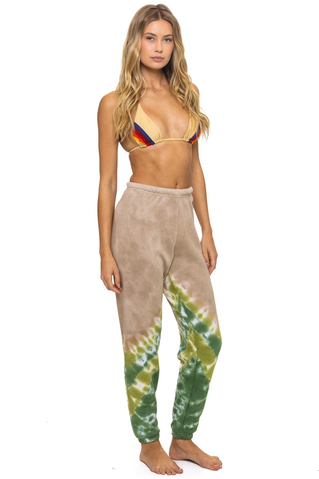 HAND DYED V SWEATPANTS - TIE DYE SAND // JUNGLE - 图片 5