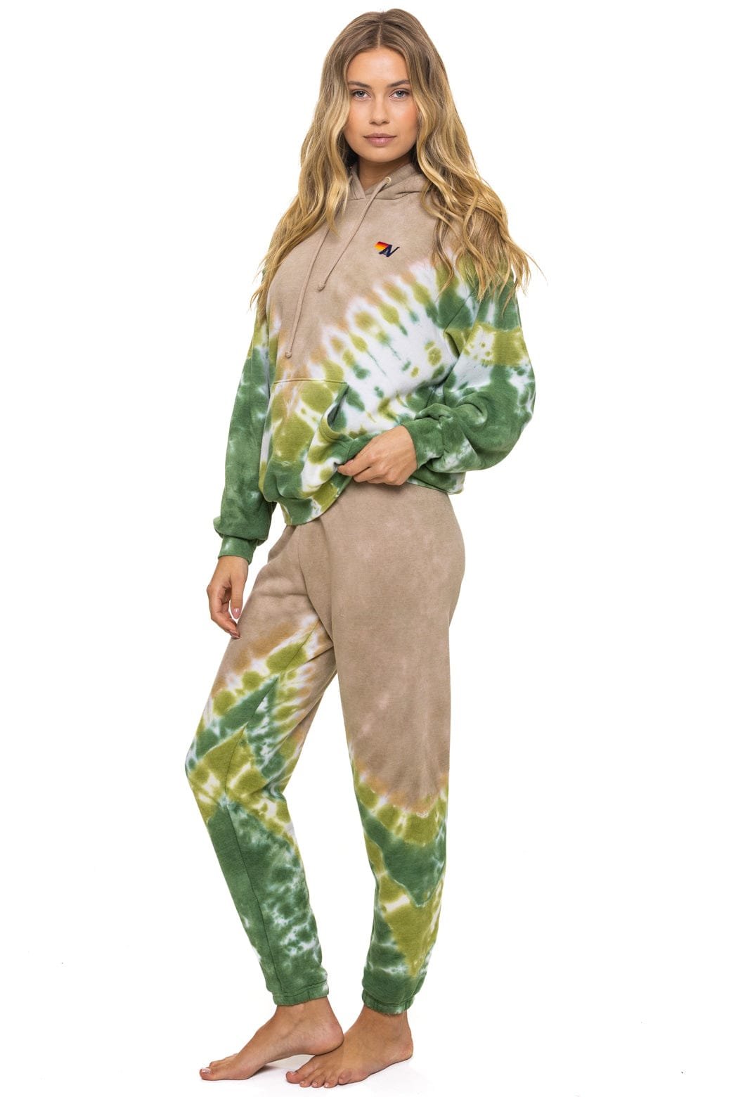 HAND DYED V SWEATPANTS - TIE DYE SAND // JUNGLE - 图片 4