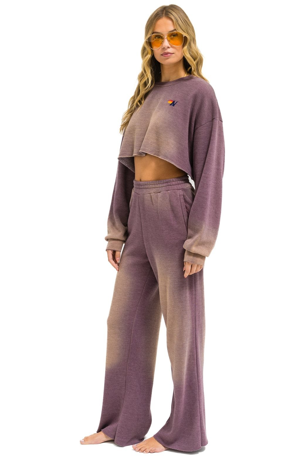ESSENTIAL WIDE LEG POCKET SWEATPANTS - FADED MOCHA - 图片 7