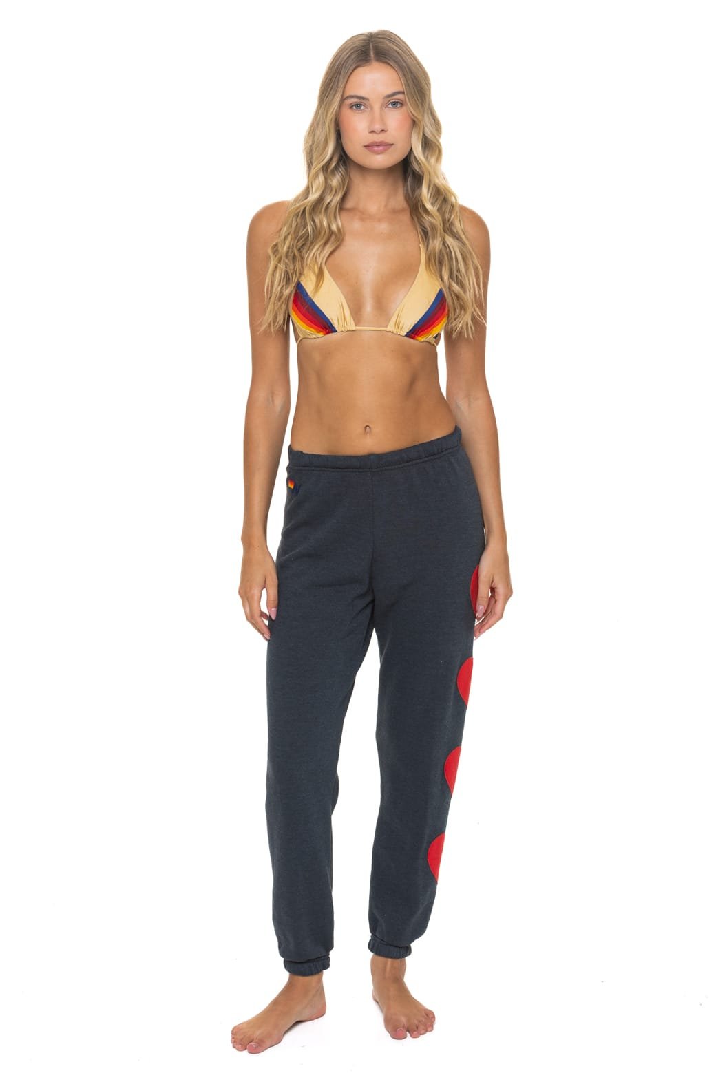 Alternative view of HEART STITCH 4 SWEATPANTS - CHARCOAL