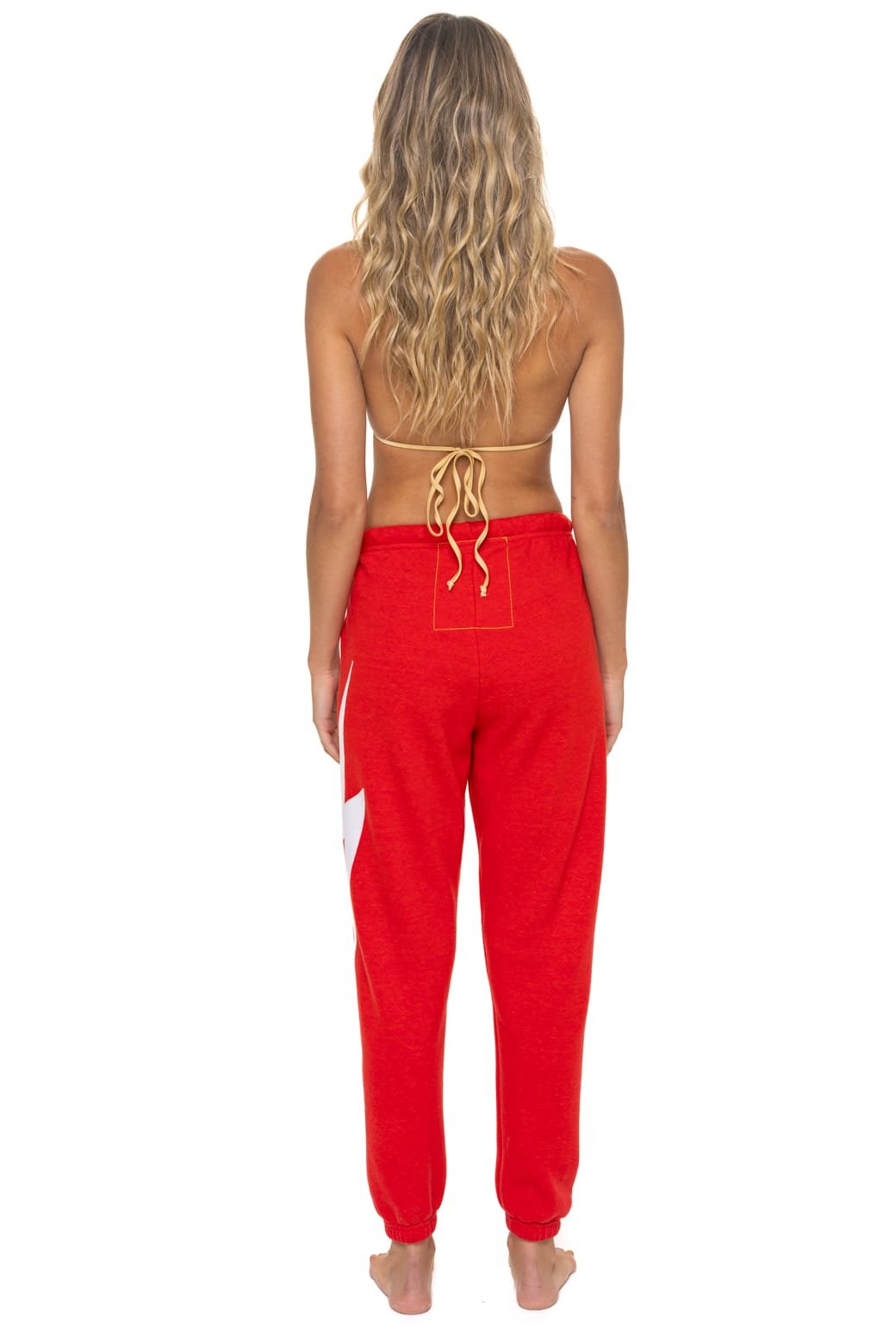 BOLT STITCH SWEATPANTS - RED // WHITE - Image 3