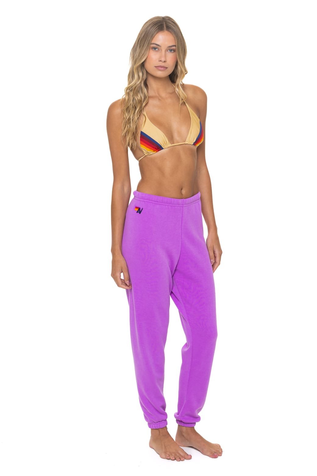 BOLT STITCH SWEATPANTS - NEON PURPLE // NEON PINK - 图片 4