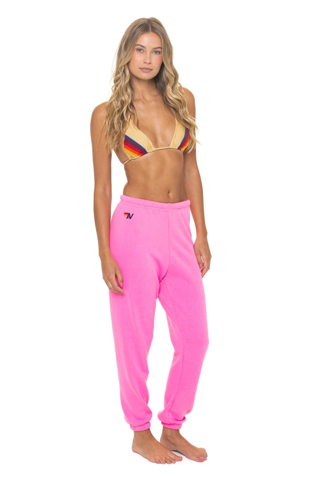 BOLT FADE SWEATPANTS - NEON PINK // PINK // PURPLE - Image 4