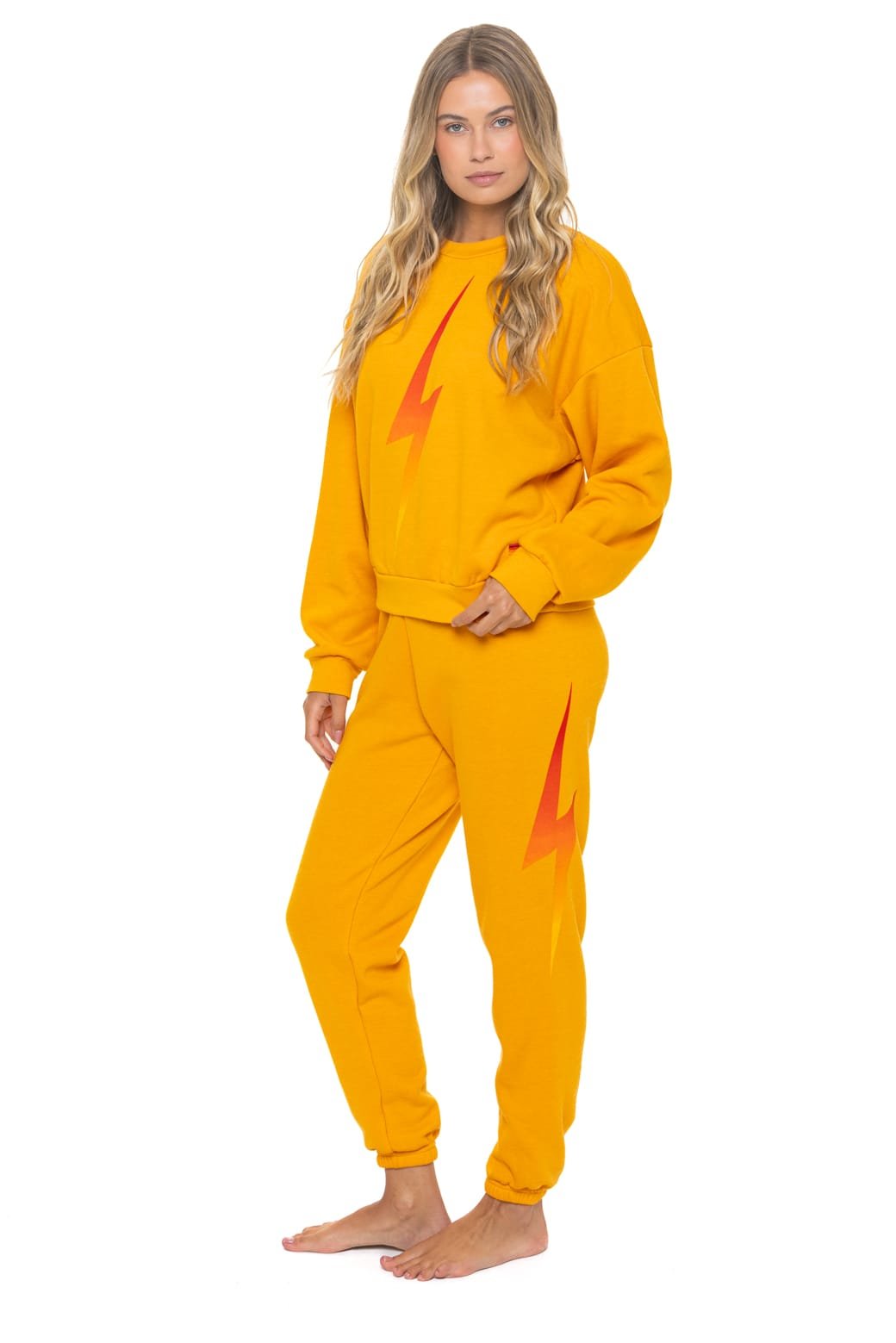 Alternative view of BOLT FADE SWEATPANTS - VINTAGE GOLD // RED // YELLOW