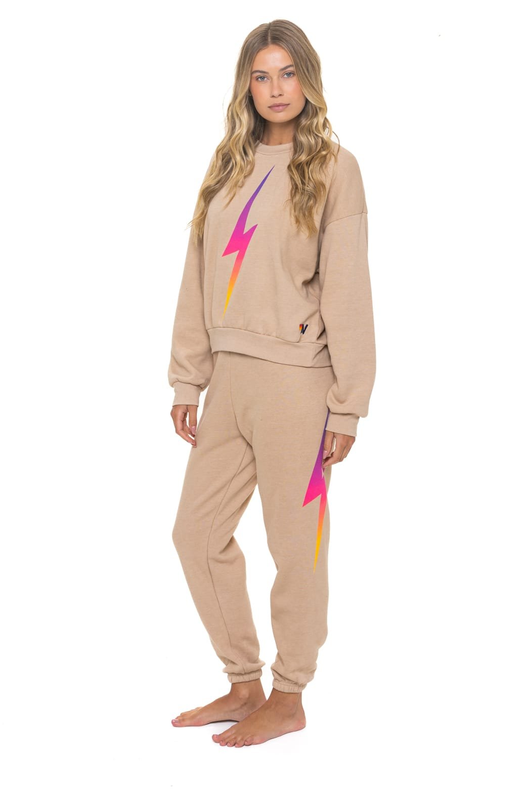 Alternative view of BOLT FADE SWEATPANTS - SAND // PINK // PURPLE