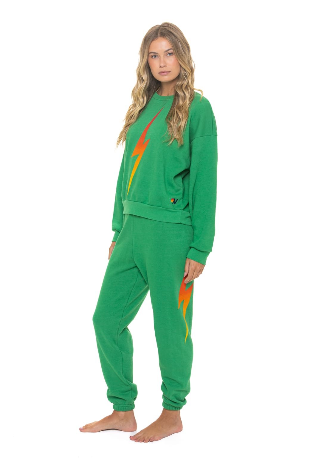 Alternative view of BOLT FADE SWEATPANTS - KELLY GREEN // RED // YELLOW