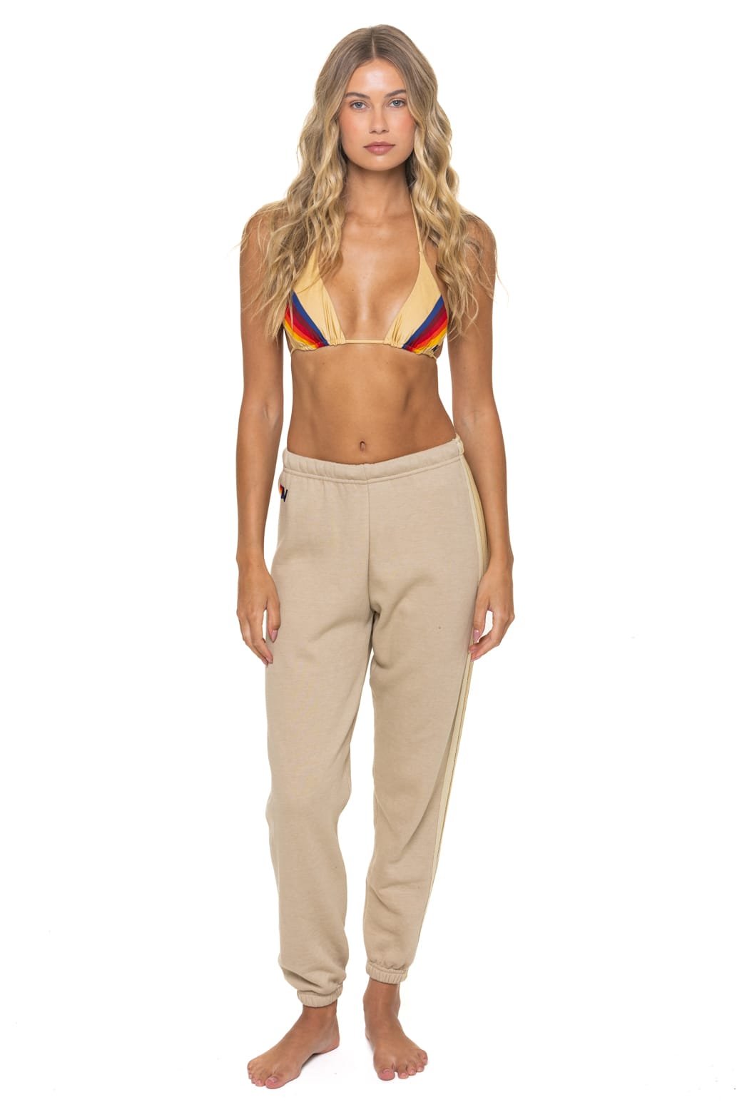 Alternative view of 5 STRIPE SWEATPANTS - SAND // TAN