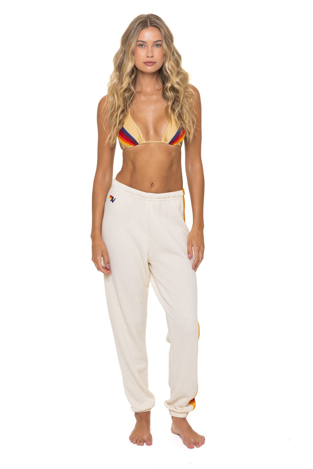 Alternative view of 5 STRIPE SWEATPANTS - VINTAGE WHITE