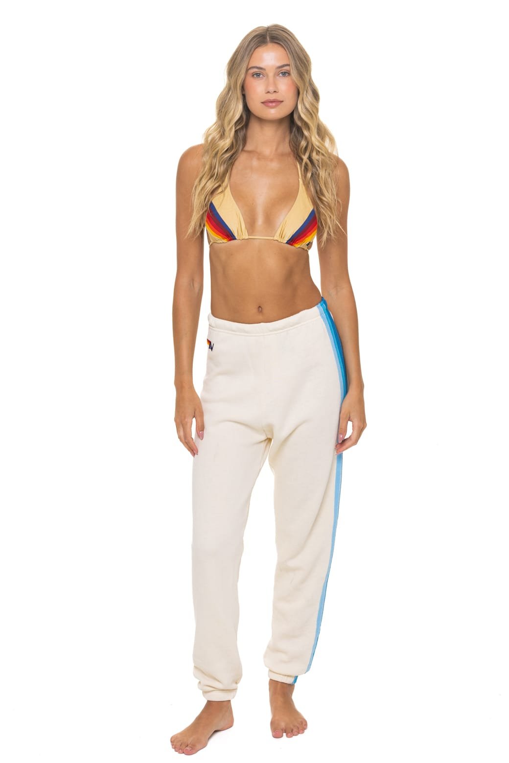 Alternative view of 5 STRIPE SWEATPANTS - VINTAGE WHITE // BLUE