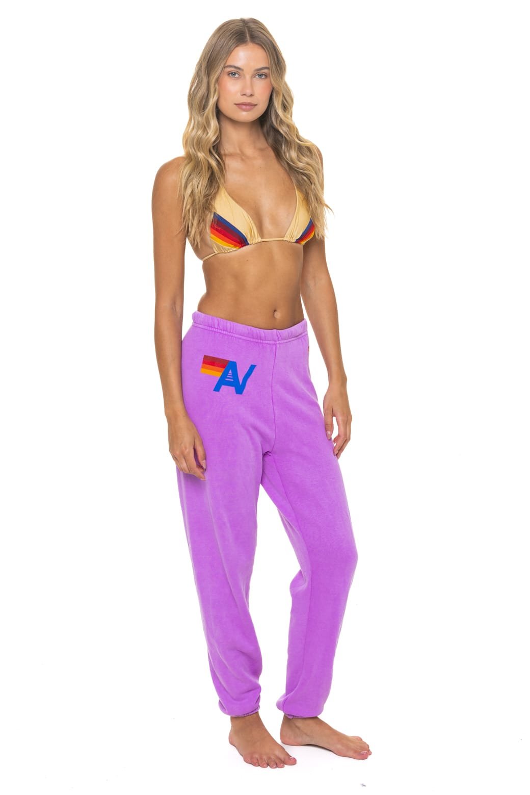 Alternative view of LOGO SWEATPANTS - NEON PURPLE