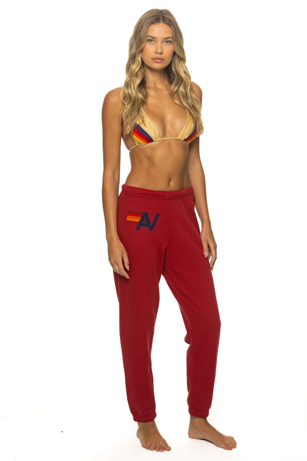 LOGO SWEATPANTS - CRIMSON - 图片 2