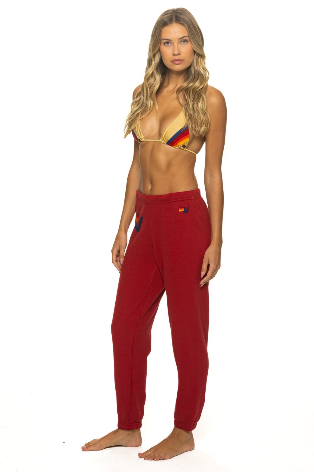 LOGO SWEATPANTS - CRIMSON - 图片 3